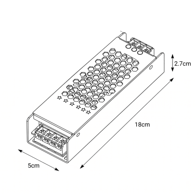 Fuente de Poder 12V 16.6A 200W HQ Compacta
