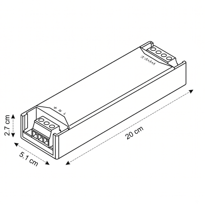 Fuente de Poder 24V 8,5A 200W HQ Compacta