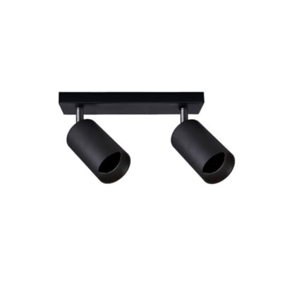 Aplique Porta Ampolleta GU10 de 2 Focos Negro1