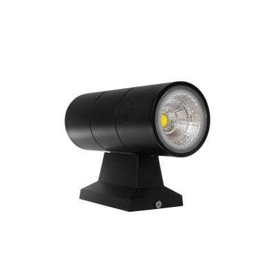 Apliqué Muro Led 2x5W Luz Cálida Exterior IP54 Negro