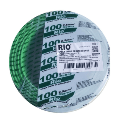 Cable Eva 1,5mm Verde 100 Metros 450/750V 70°C SEC1