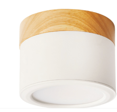 Panel Decorativo Sobrepuesto Blanco y Madera 6w 6000K Luz Fría (kn)1
