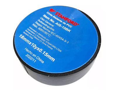 Cinta Aislante Negra 18mmx10mts