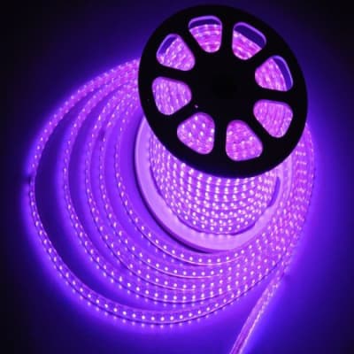 Cinta Led 220V Delgada Púrpura 120Led/m 2835 IP68 Exterior 100mt (kn)