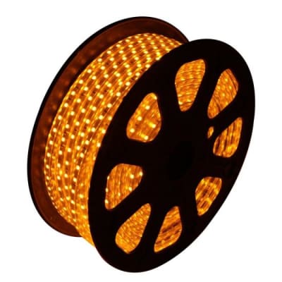 Cinta Led 220V Delgada Naranjo 120Led/m 2835 IP68 Exterior 100mt Ámbar1