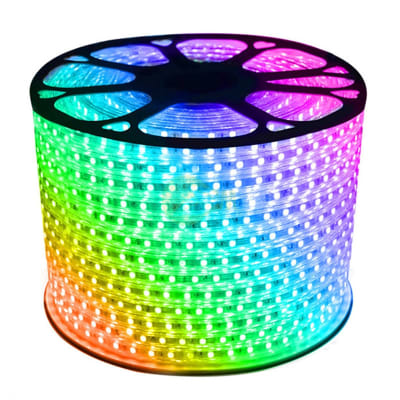 Cinta Led 220V Simple RGB 5050 14,4W/m 60Led/m IP68 100mt
