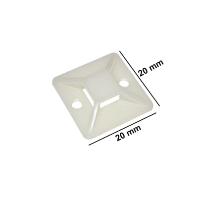 Base Autoadhesiva Natural 20x20mm 100uds