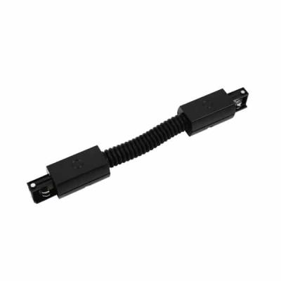 Unión para Riel Trifásico Flexible Negro