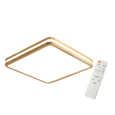 Lámpara CCT Cuadrada 36W 300mm Abedul Control Remoto1