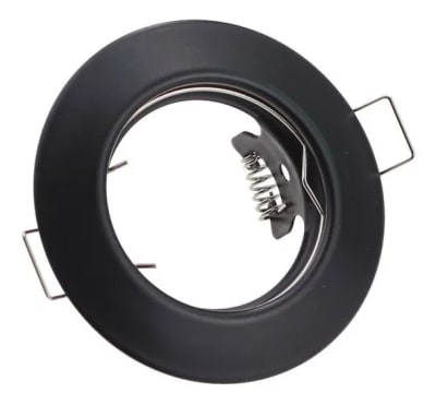 Base GU10 Basculante Negro Metal 86/28mm Corte 65mm