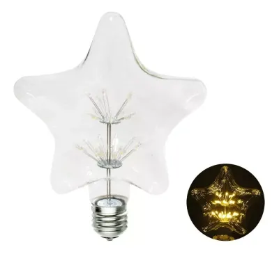 Ampolleta Vintage Estrella 1.5W E27 2200K Luz Cálida