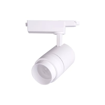 Foco Riel Monofásico 30W 3500K Luz Cálida Blanco Ángulo Regulable