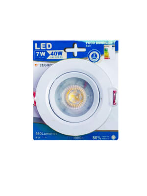 Foco DownLight Basculante 7W 6500K Luz Fría IP20 560lm 38°1
