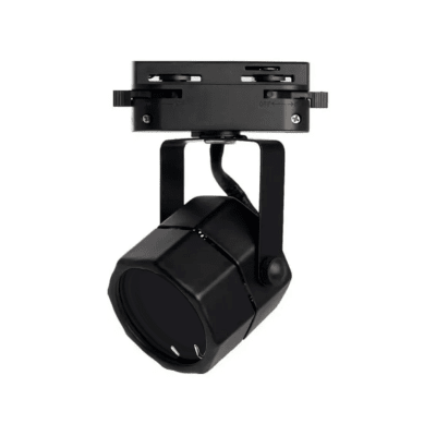 Foco Riel Monofásico para GU10 Negro Hexagonal Naira (kn)1