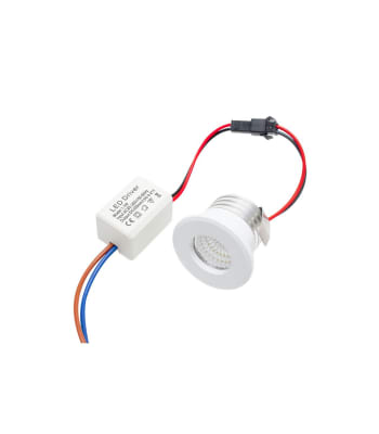 Foco Spot Mini 3W 3000K Luz Cálida Blanco Embutido Redondo1