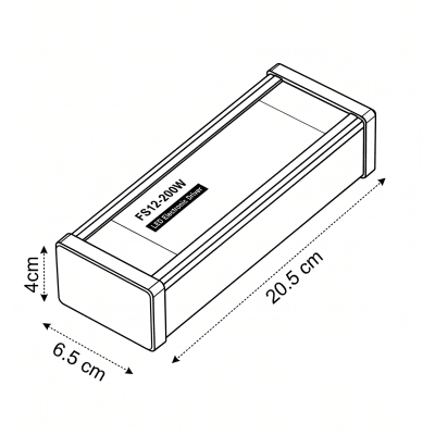 Fuente Poder 12V 16.6A 200W IP67