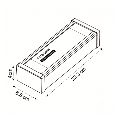 Fuente Poder 12V 25A 300W IP67