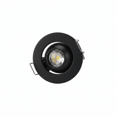 Foco Spot Mini Basculante 2W 3000K Cálida Negro1