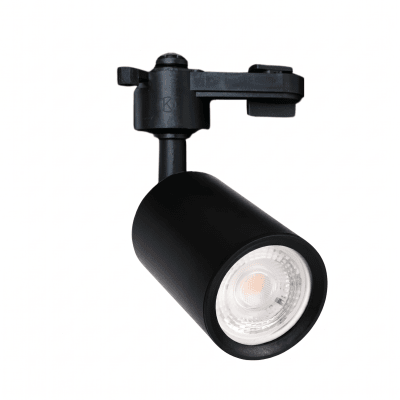 Foco Riel Gu10 Negro 1F Cilindro