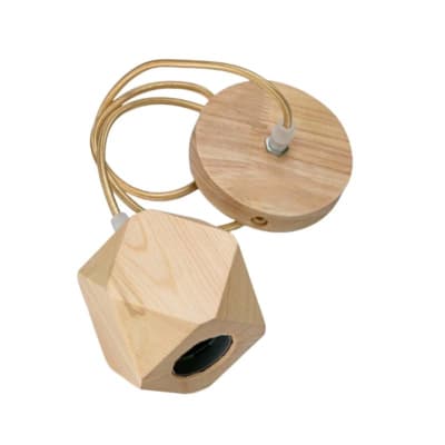 Soquete Madera Porta Ampolleta E27 Modelo Beteigeuze I1