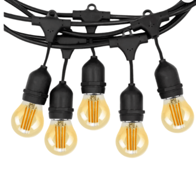 Guirnalda Vintage Terraza 10 metros 10 Soquetes IP65 (kn)
