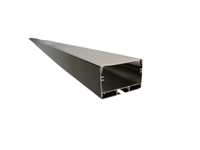 Perfil Aluminio Difusor 5032 3mt Lineal 50x32mm Negro Z1D