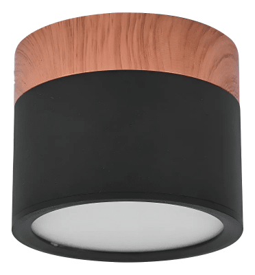 Panel Decorativo Sobrepuesto Negro Madera 7W 3000K Cálida1