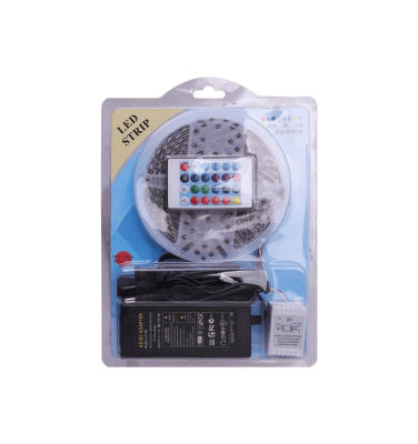 Pack Cinta Led 12V RGB 5050 60Led/m + Control + Transformador