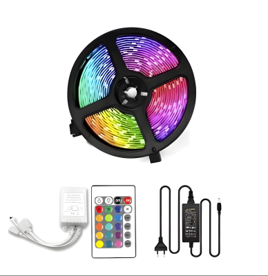 Pack Cinta Led 12V RGB 5050 60Led/m + Control + Transformador G6B1