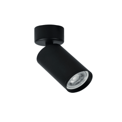 Foco Porta GU10 Simple Negro Sobrepuesto Led Modelo Altair I K4B