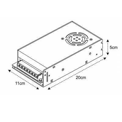 Fuente de Poder 12V 20A 240W c/ven