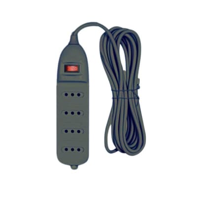 Alargador 5mt 4 Tomas Con Interruptor Negro SEC1