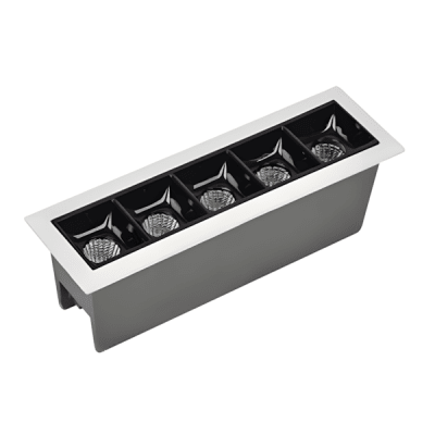 Foco Empotrado Lensy 5X2W 3000K 900LM 45° IP20 Blanco1