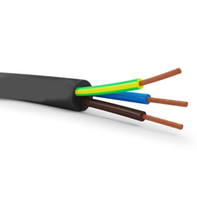 Cordón 3x2,5mm² (16awg) Negro 500V máx 70°máx 100mt N1P