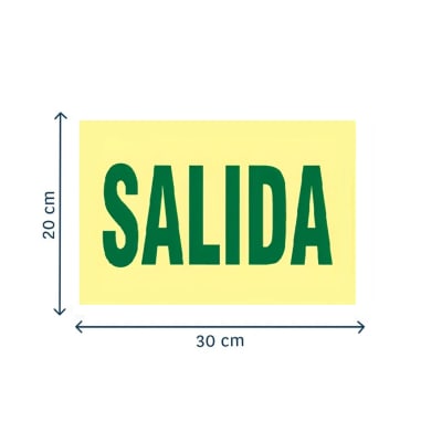 Lámina Adhesiva FLECHA PUERTA transparente/verde 30x20cm F1B