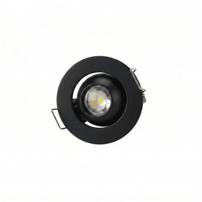Foco Spot Mini Basculante 2W 6500K Fría Negro1