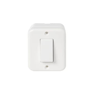 Interruptor Blanco Simple Cuadrado Sobrepuesto SEC1