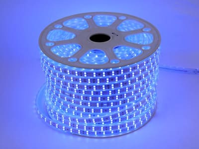Cinta Led 220V Doble Azul 2835 14,4W/m 156Led/m IP68 100mt