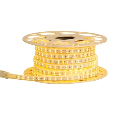 Cinta Led 220V Doble Blanco Cálido 4040 14,4W/m 60Led/m IP68 100mt1