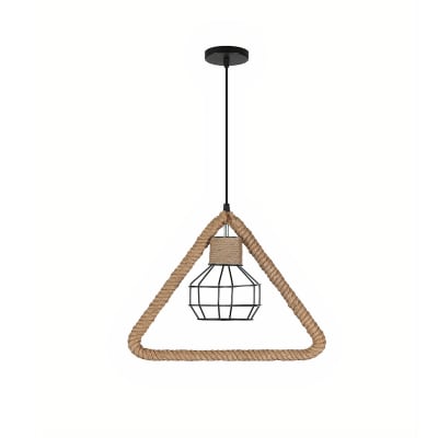 Remate -50%: Lampara Colgante Triangulo Base Soga E27