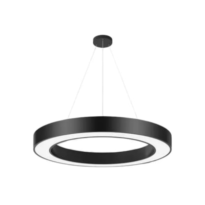 Lámpara Aro Led 36W 600mm 6000K Luz Fría Canto Negro1
