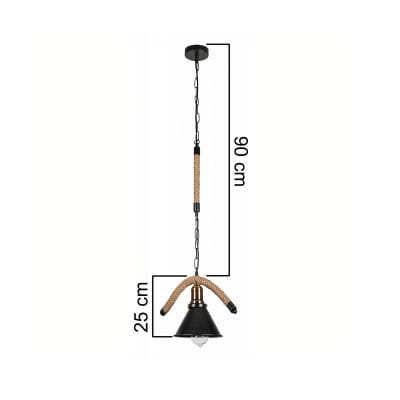 Remate -50%: Lampara Colgante Cachos Base Soga E27