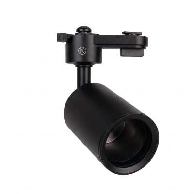 Foco Riel Gu10 Negro 1F Cilindro