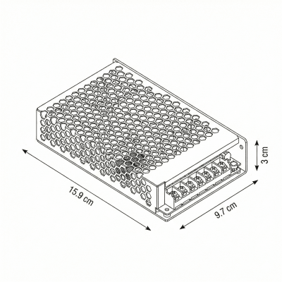 Fuente de Poder Mean Well 24V 6,5A 150W LRS-150-24