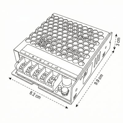 Fuente de Poder Mean Well 12V 3A 36W LRS-35-12