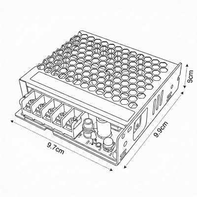 Fuente de Poder Mean Well 24V 3,2A 76,8W LRS-75-24