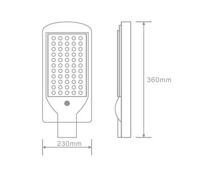 Luminaria Pública Solar 60W 6000K Sensor Mov Premium