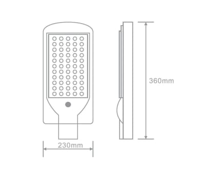 Luminaria Pública Solar 90W 6000K Fría Sensor Mov. Premium