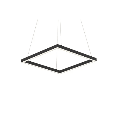 Lámpara Marco Colgante 120cm, 5x6cm Aluminio Negro