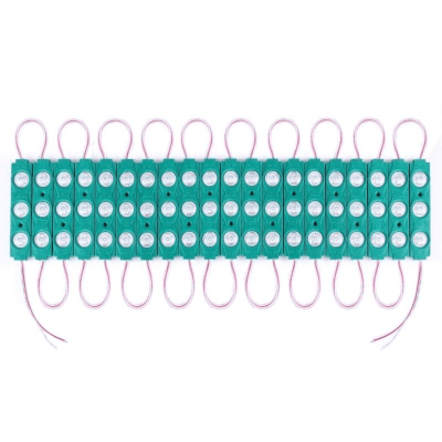 Tira 20 Módulos 12V 1,2W 3 Led 2835 Verde
